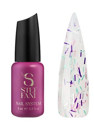 Топ для гель-лаку steffani salute top 01 (срібл, салат, фіол, рож. стружка), 9ml