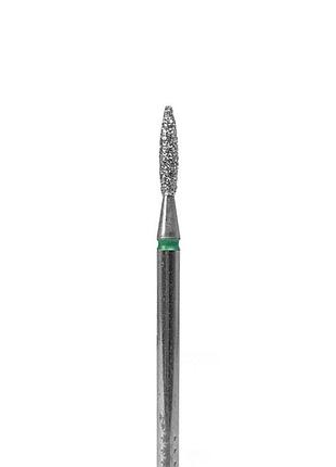 Фреза алмазная "пламя" df002-18-g (зеленая насечка, d 1.8 mm)