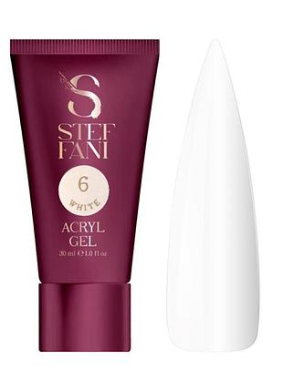 Акрил-гель steffani acryl gel 06 white (молочно-белый), 30ml