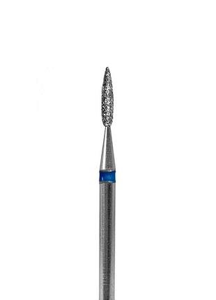 Фреза алмазная "пламя острое" df003-16-b (синяя насечка, d 1.6 mm)
