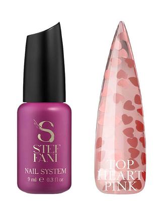 Топ steffani heart top pink с голографическим декором (розовые сердца), 9ml