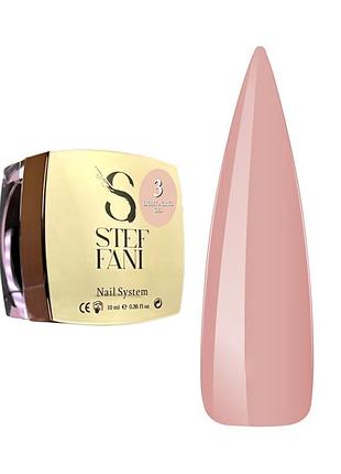 Жидкий акригель steffani light acryl gel для укрепления ногтей 03 (розовый нюд), 10ml