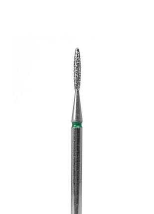 Фреза алмазная "пламя" df002-14-g (зеленая насечка, d 1.4 mm)