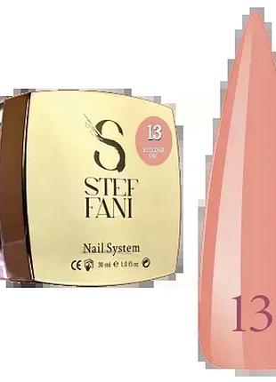 Гель для моделювання stefani builder gel 13 (теплий рожево-бежевий), 30ml