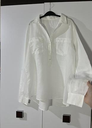 Жіноча льонова рубашка, рубашка з льону, блуза з льону