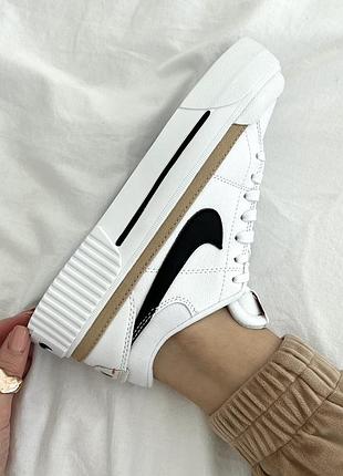 Кроссовки nike court legacy white black sale bv253