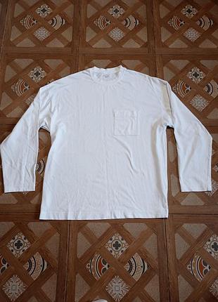 Arket лонгслів білосніжний л мінімалізм 🤍