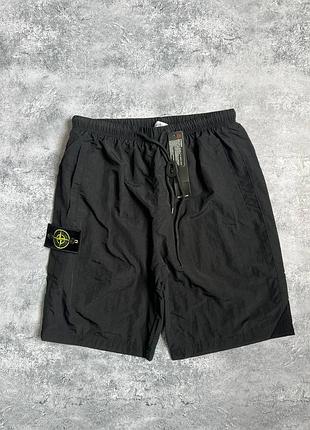 Нейлонові шорти stone island  чорні