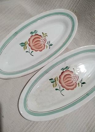 Селедиці буди з ручним розписом.вінтаж скр, 50-60-ти рр.фаянс.довжина 31 см, ширина 14,5 см. ціна на все, що на фото