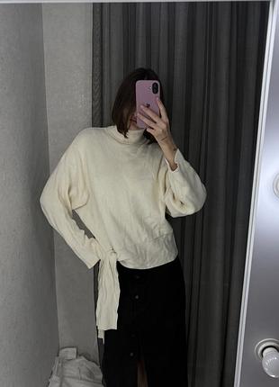 Светр zara з завʼязкою