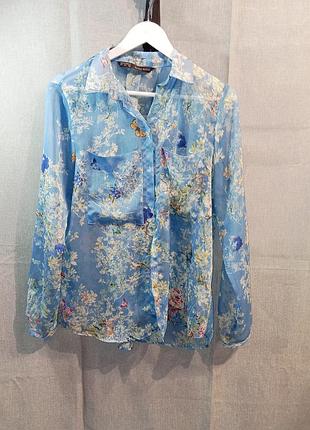 Шифонова сорочка zara basic