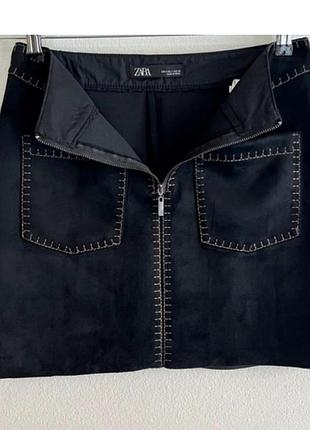 Юбка замшева