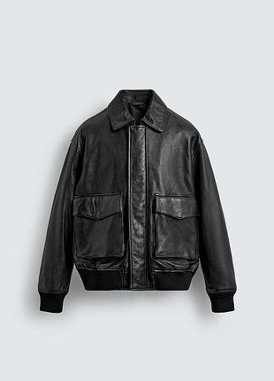 Мужская кожаная куртка zara — цена 8500 грн в каталоге Куртки