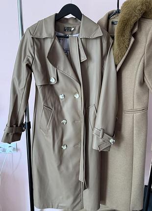 Шкіряний тренч