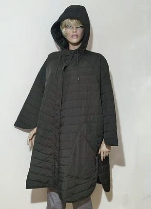 Next стёганый плащ  пальто  с капюшоном оверсайз /12951/