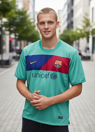Nike fc barcelona коллекционная игровая ретро выездная футболка сезона 2010-2011 года. размер xl