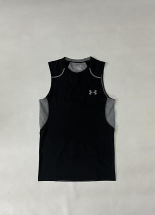 Чорна компресійна майка андер армор under armour heatgear, розмір sm, оригінал