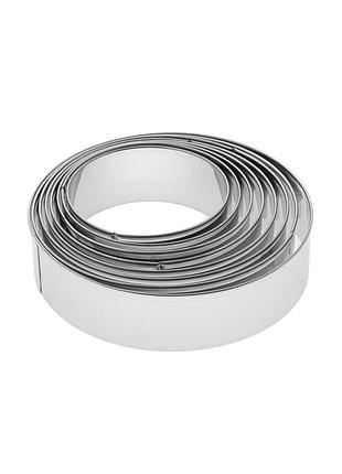 Формы круглые для оформления блюд салатов гарниров, десертов (8 шт. в комплекте) ø 6.5/7.5/8/8.5/9/10/11/12 см