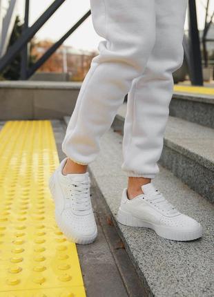 Puma cali white шикарные женские кроссовки пума кали белые3 фото