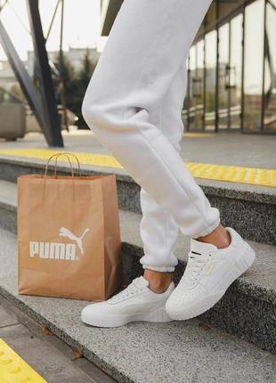 Puma cali white шикарные женские кроссовки пума кали белые6 фото