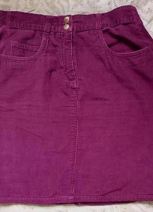 Юбка женская вельвет короткая винтаж