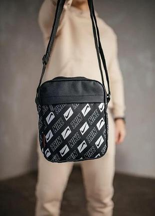 Сумка кошелек борсетка черная спортивная nike