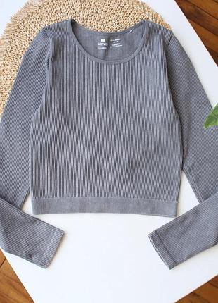 Классный топ для спорта в рубчик с длинным рукавом f&amp;f 11-12 лет