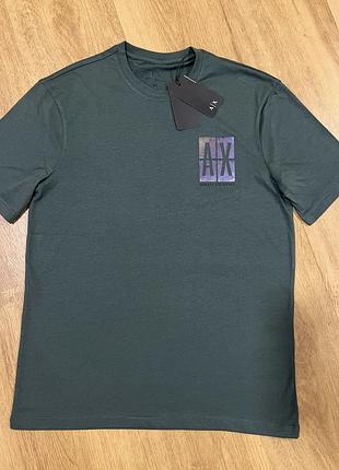 Футболка armani exchange xs regular fit з малим градієнтним логотипом ax