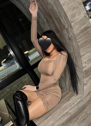 Вечірня сукня капучино р xs-s