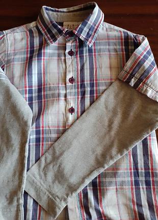 Сорочка з трикотажними рукавами