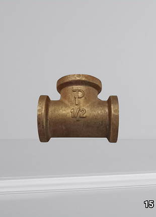 Тройник латунный pattaroni ø1/2" ввв fp. (f130r002).