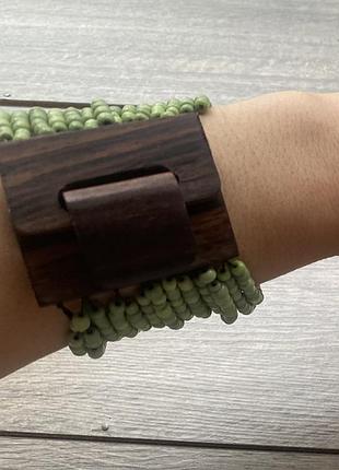 Браслет керамика дерево
