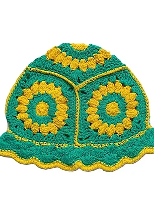 Вязаная шапка от солнца в корейском стиле