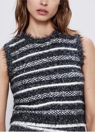 Жилетка без рукавов топ zara