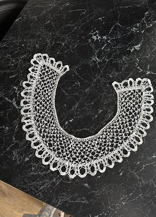 Накладной воротник кружевной вязаный крючком