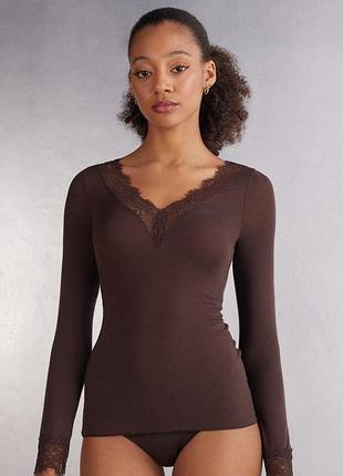 Лонгслів з кашеміром intimissimi ultralight con cashemere