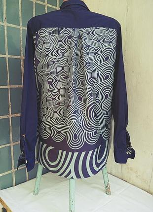 Дизайнерская с шелком рубашка итальянского бренда le sarte pettegole 42 poзмер