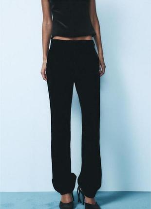 Штани (низька посадка) — нові, розмір s чорні