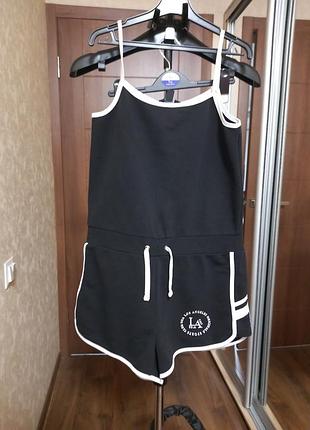 Ромпер комбинезон шортами чёрный