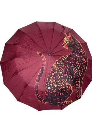 Жіноча парасоля автоматична 14 спиць антивітер  три слона