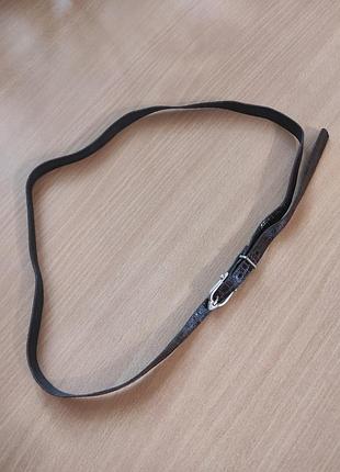 Пасок ремень пояс женский тоненький коричневый кожаный