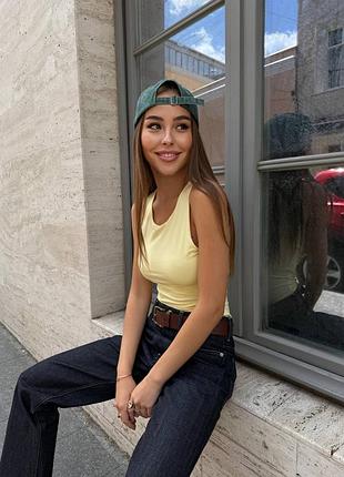 Боди базовая майка без рукавов высокая посадка круглый вырез мягкая приятная на ощупь