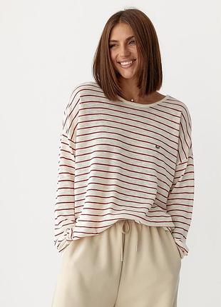 Легкий в'язаний джемпер у смужку