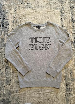 Свитшот серый true religion