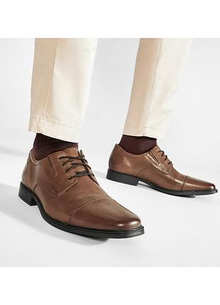 Мужские кожаные туфли дерби clarks collection cushion soft оригинал