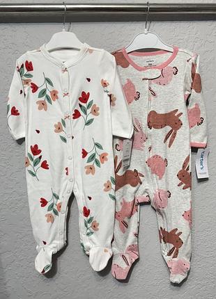 Бавовняний чоловічок для дівчинки carter’s