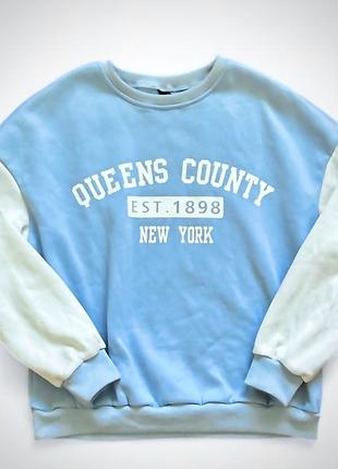 Жіночий світшот блакитно-білого кольору shein