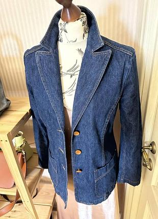 Шикарный пиджак деним, джинсовый жакет, куртка denim с-м