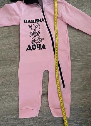 Теплий ромпер костюм комбінезон на флісі з вушками