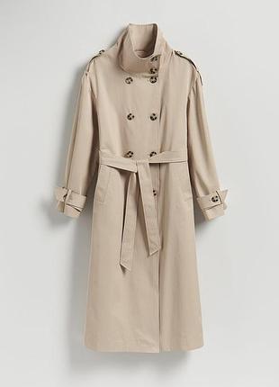 Жіночий тренч демисезон з капюшоном бежевого кольору reserved s